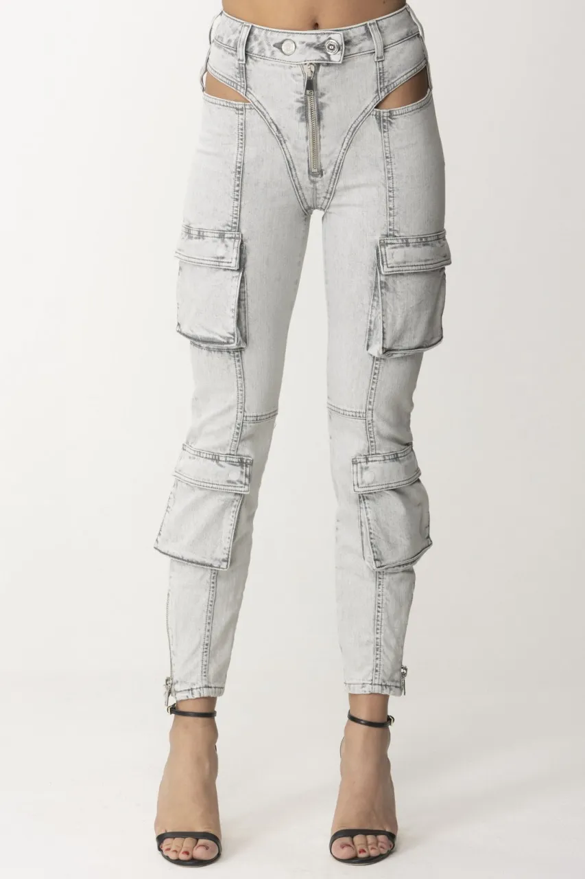 Jeans skinny con cut-out Perla