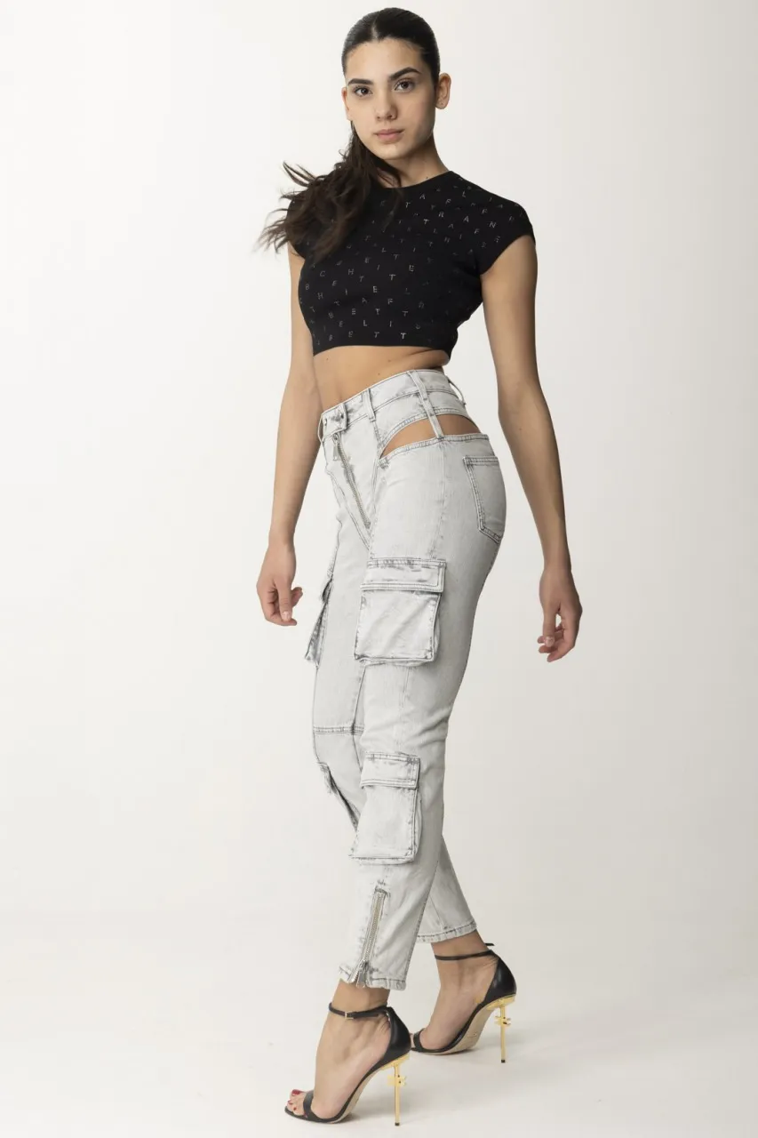 Jeans skinny con cut-out Perla