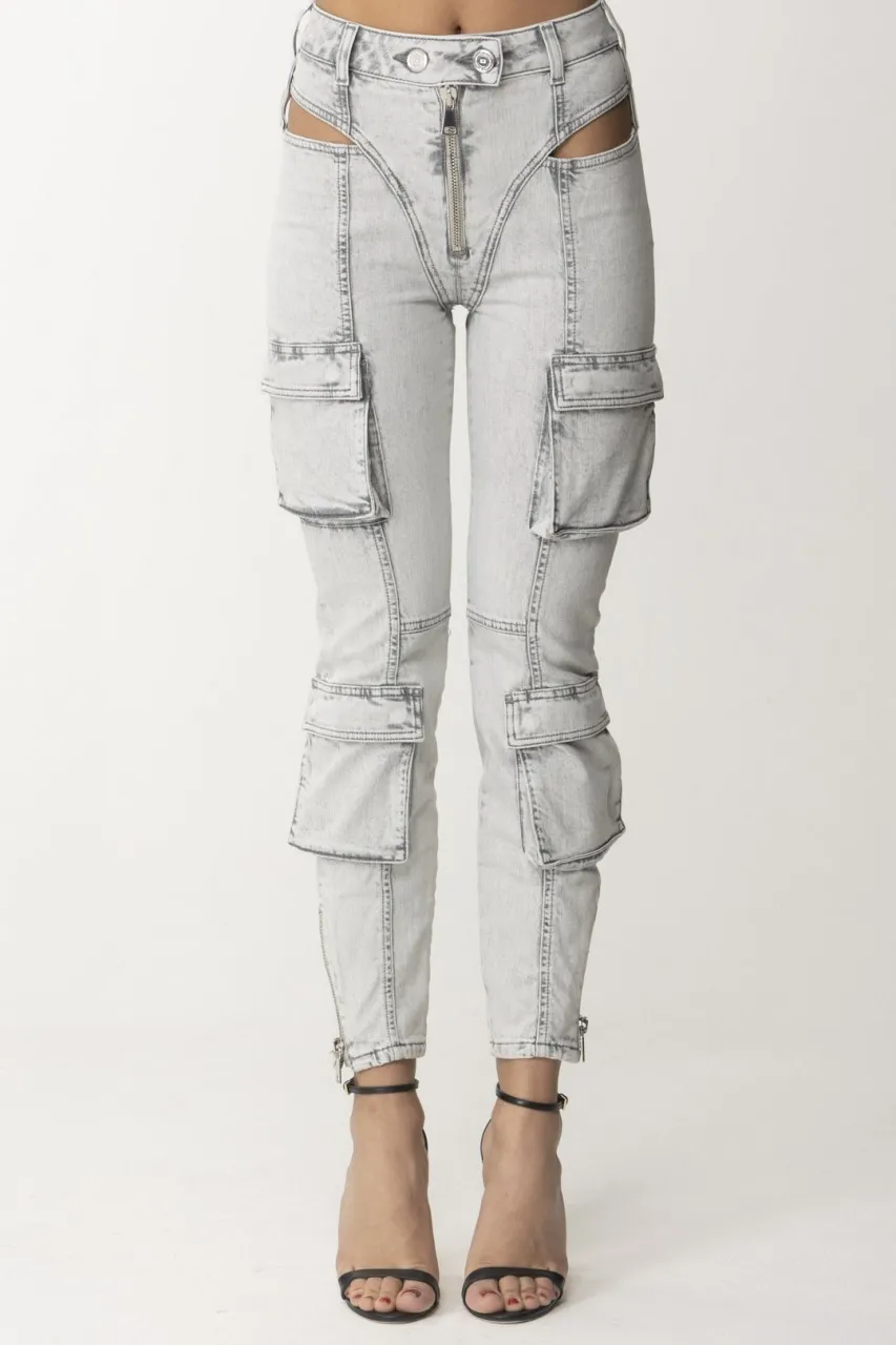 Jeans skinny con cut-out Perla