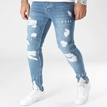 Jeans skinny in denim blu