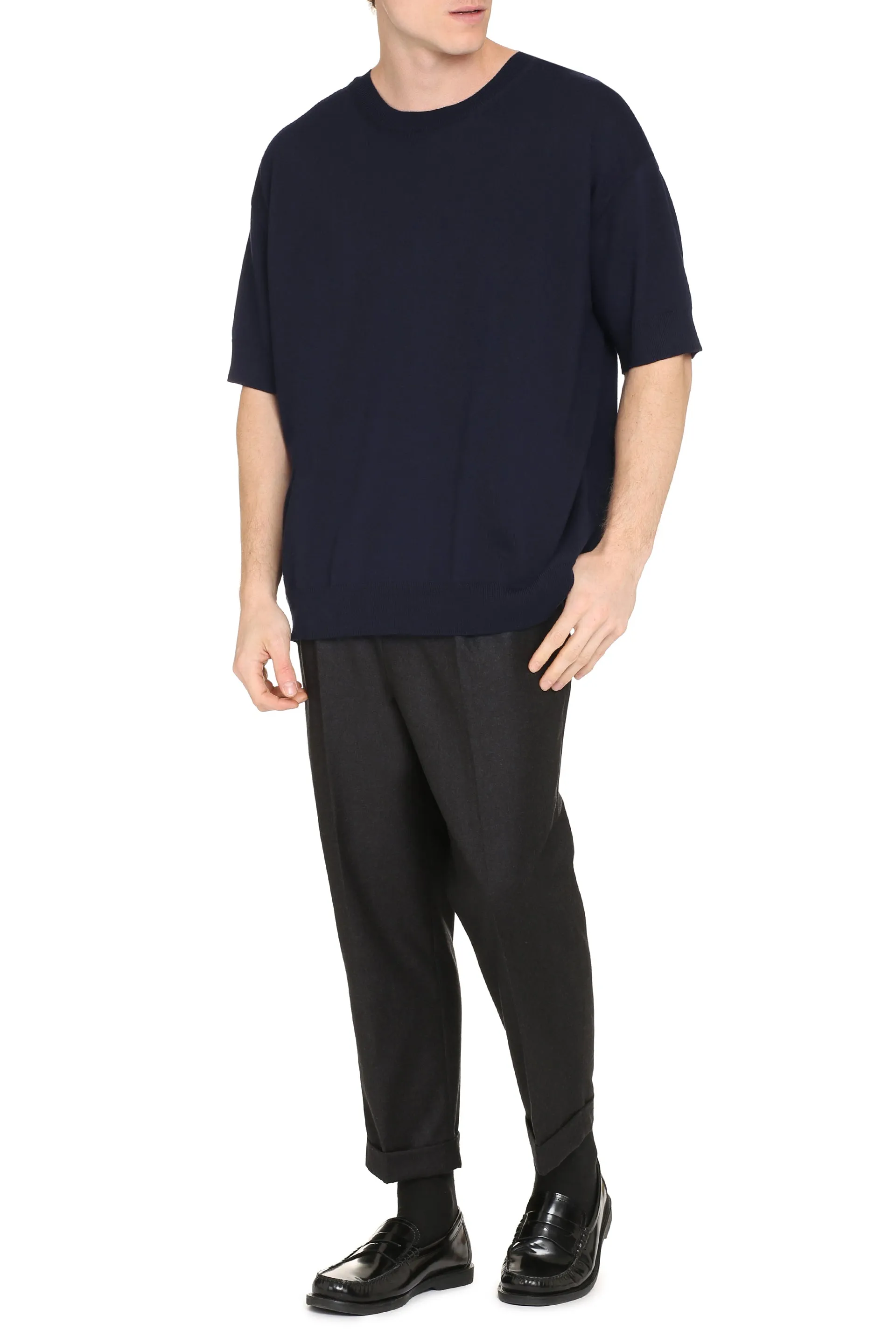 Jil Sander Maglione a maniche corte in lana