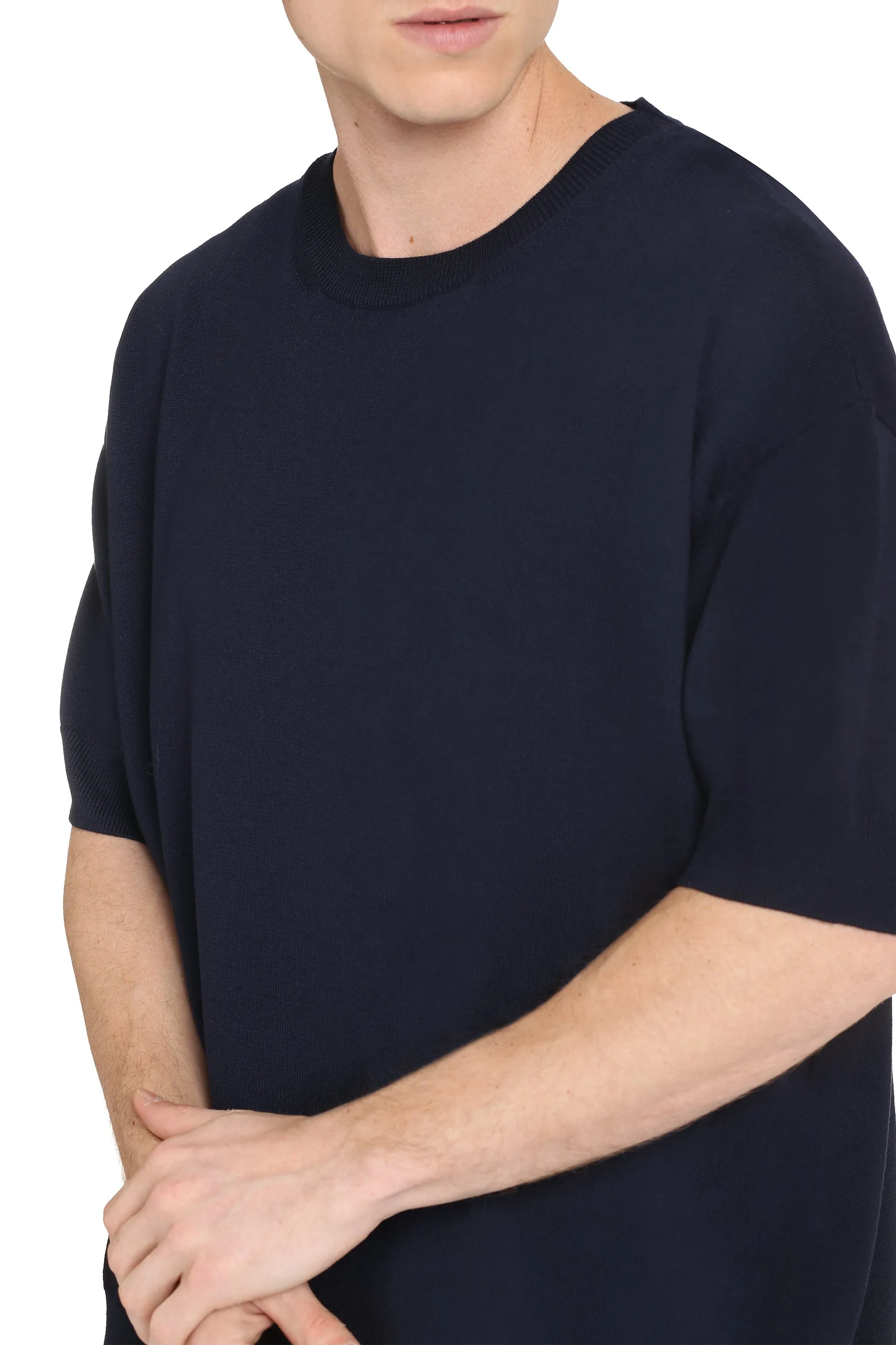 Jil Sander Maglione a maniche corte in lana