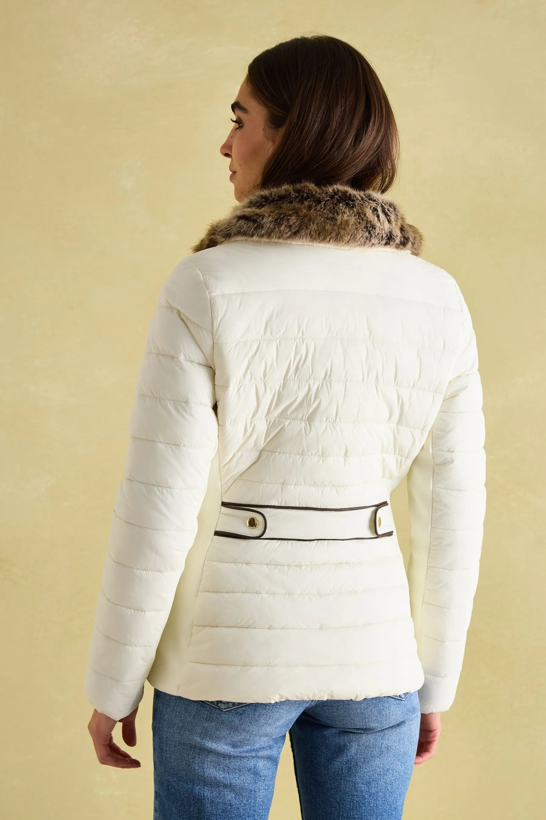 Joules Beckley Giacca imbottita antipioggia con finiture in pelliccia sintetica    