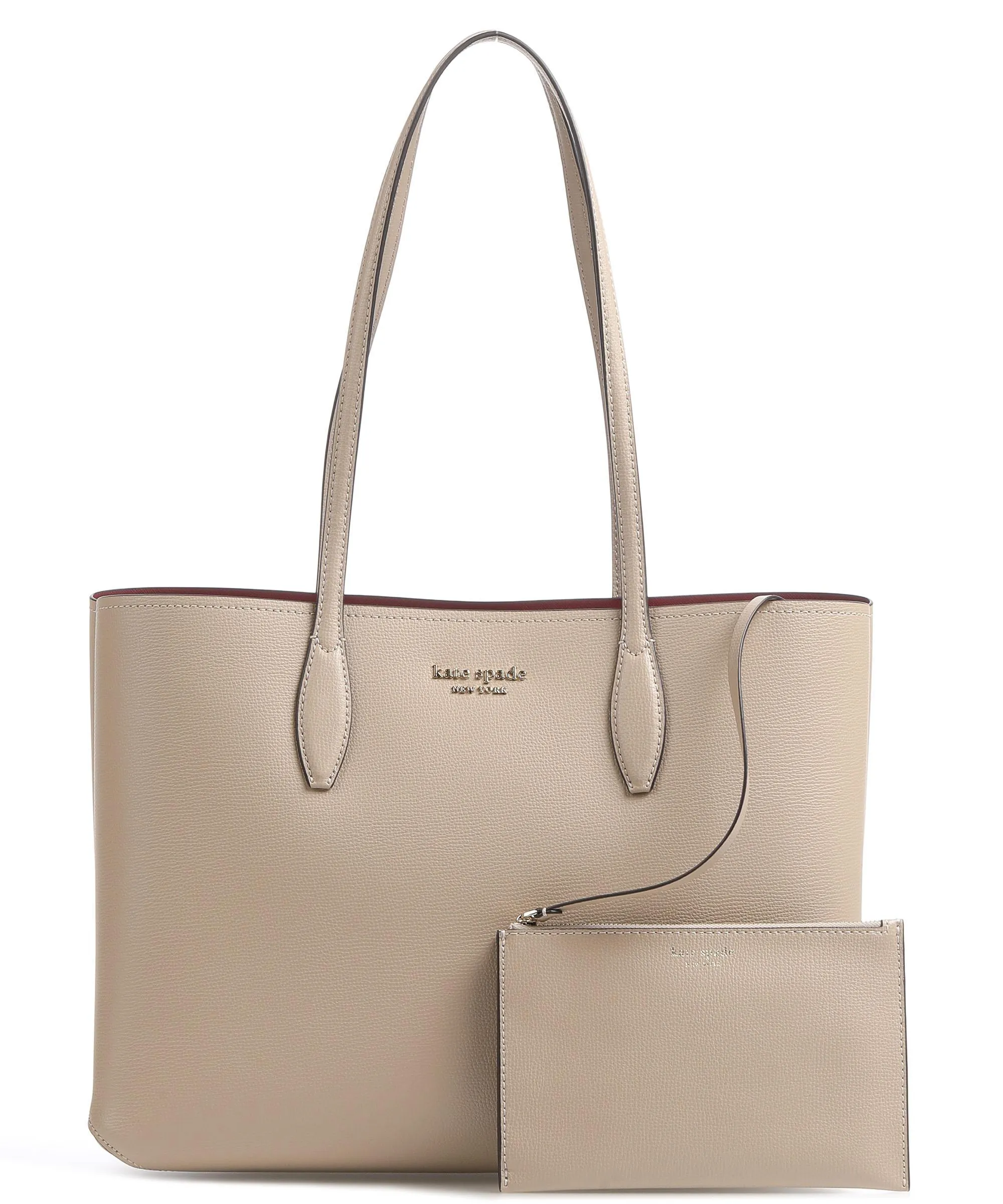  Kate Spade New York All Day Borsa shopper pelle granulata beige  