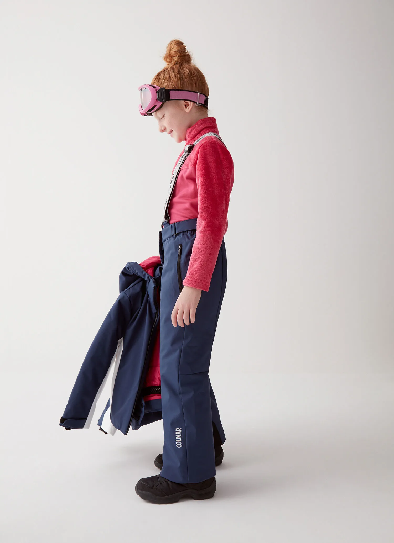 KIDS ski salopettes in recycled wadding