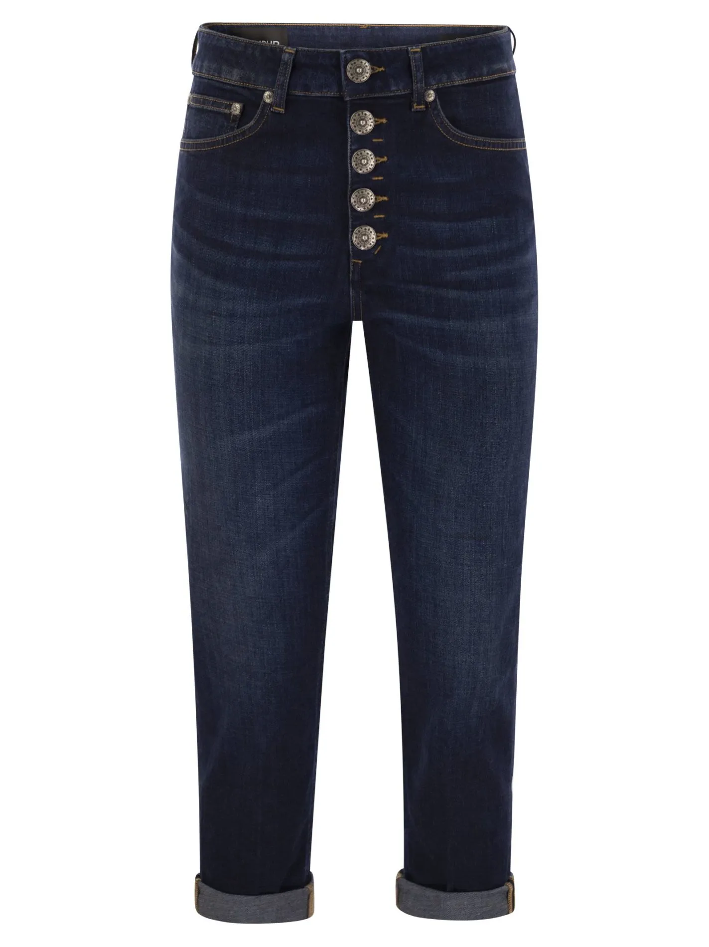 KOONS – Jeans larghi con bottoni gioiello