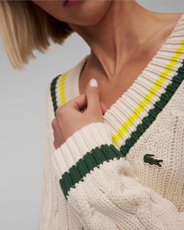 Kremowy sweter damski Lacoste AF6942 af6942-ius