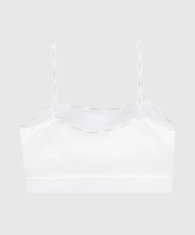 LA PERLA Maglia bianca da bambino con logo 51339814