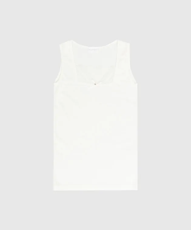 LA PERLA T-shirt bianca per bambini con pizzo 44725814