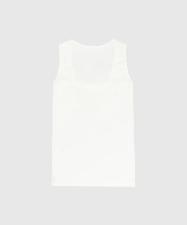 LA PERLA T-shirt bianca per bambini con pizzo 44725814
