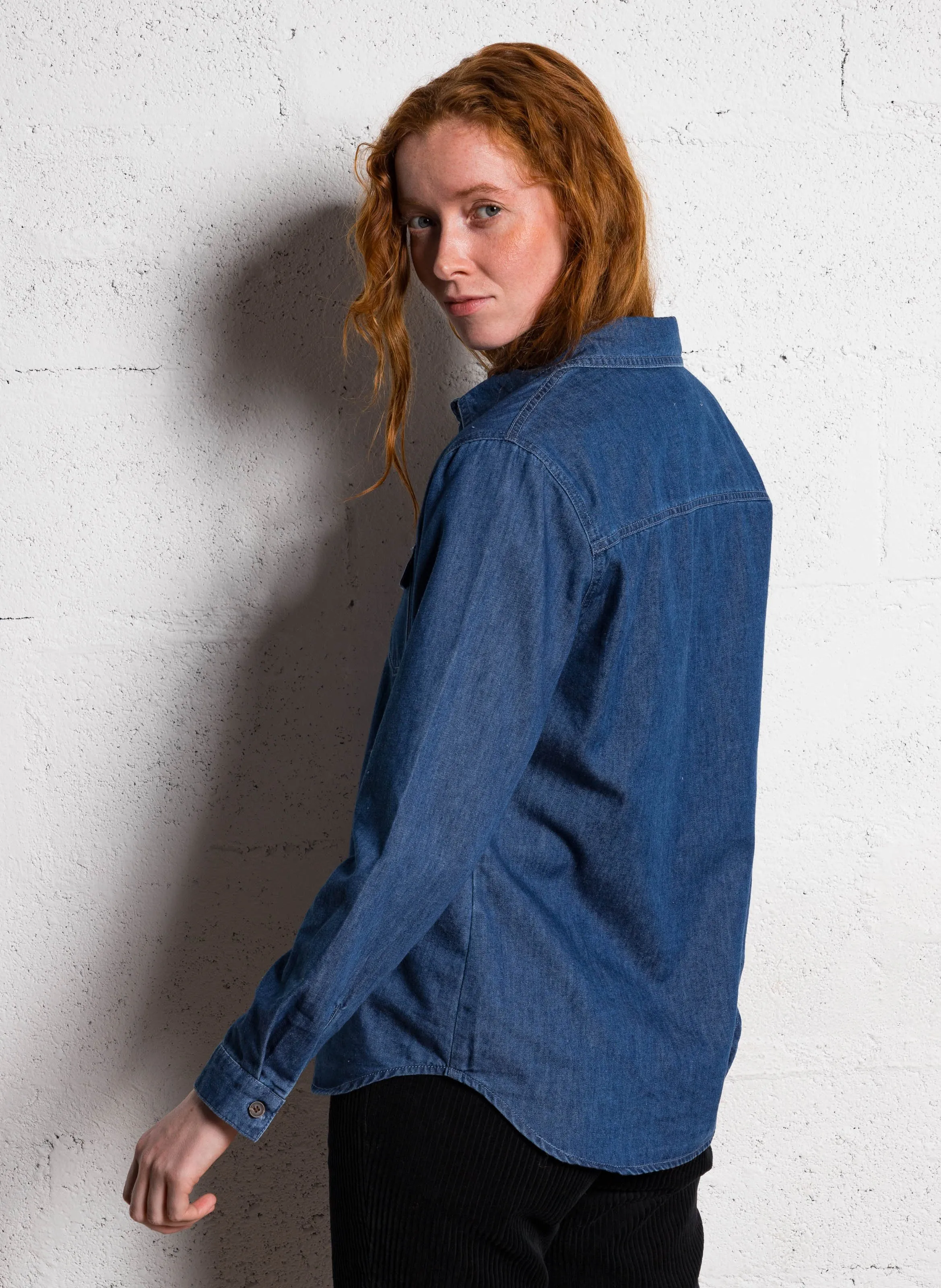  LA PETITE ETOILE   CECILIA - Camicia collo classico in denim | Jeans denim brut
