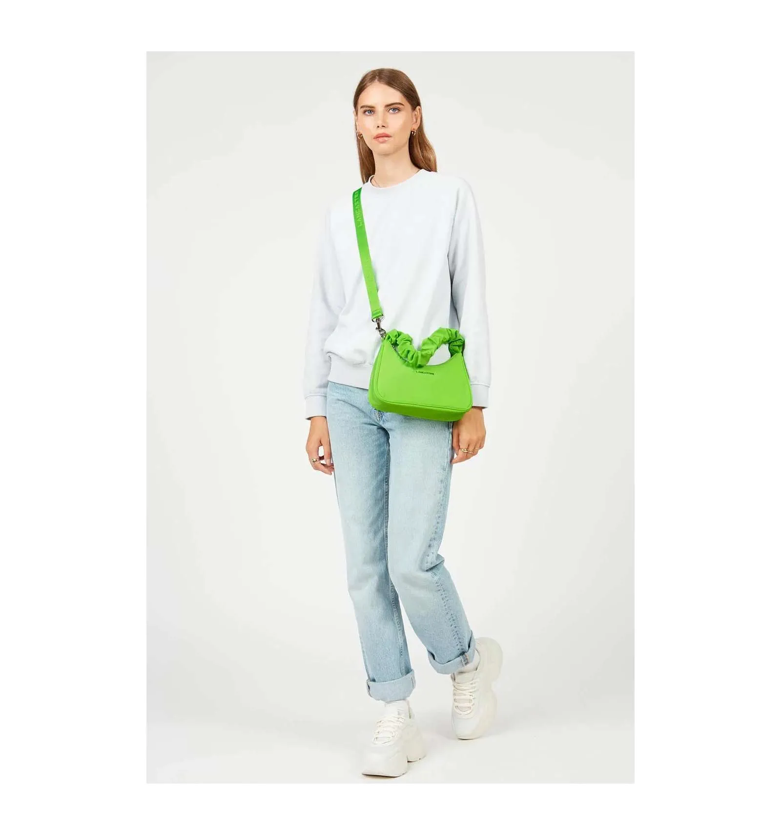 LANCASTER donna borsa baguette verde BASIC CHOUCHOU 510-68-VERTFLUO