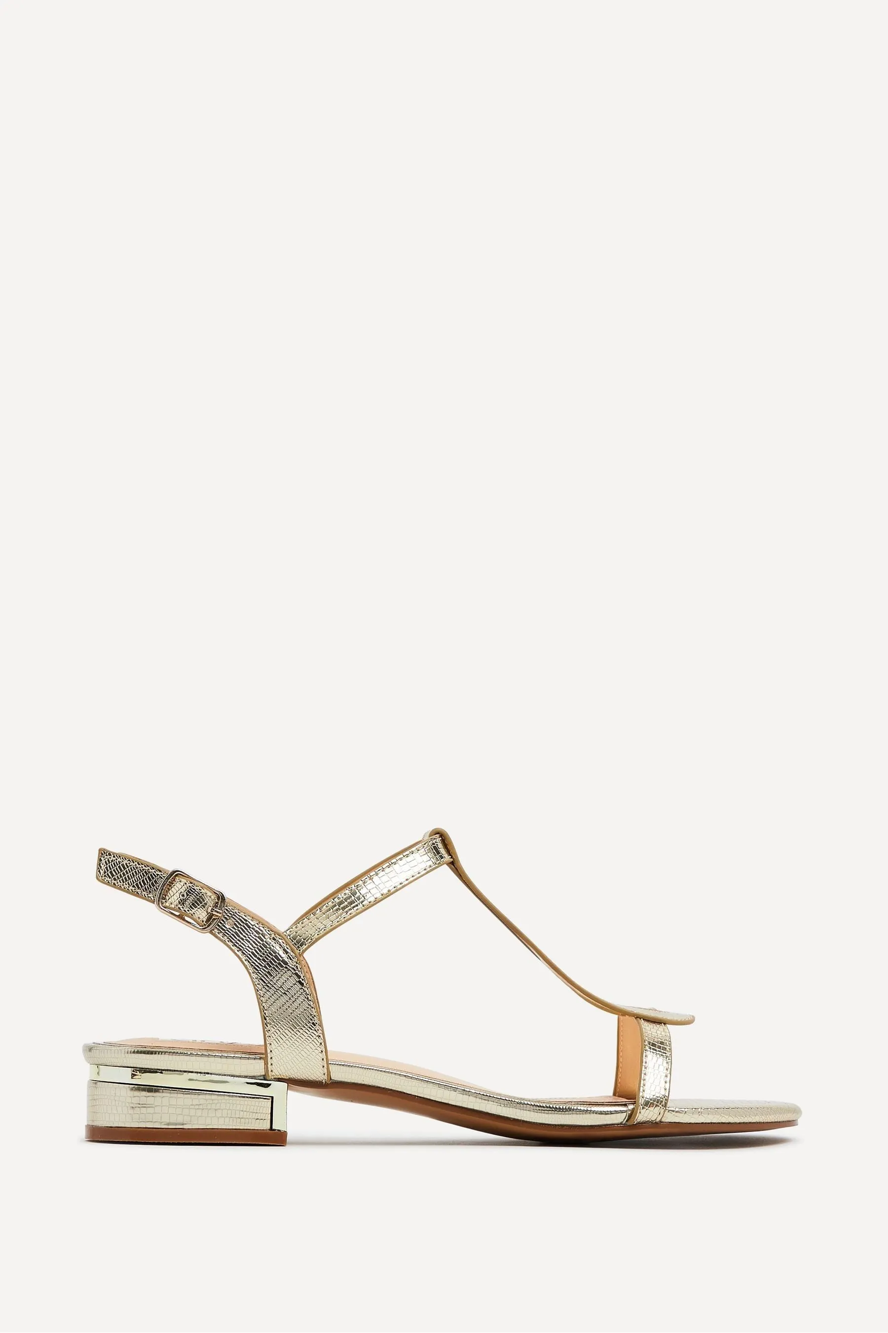 Linzi - Lavish - Sandali con listini a T e tacco largo e basso