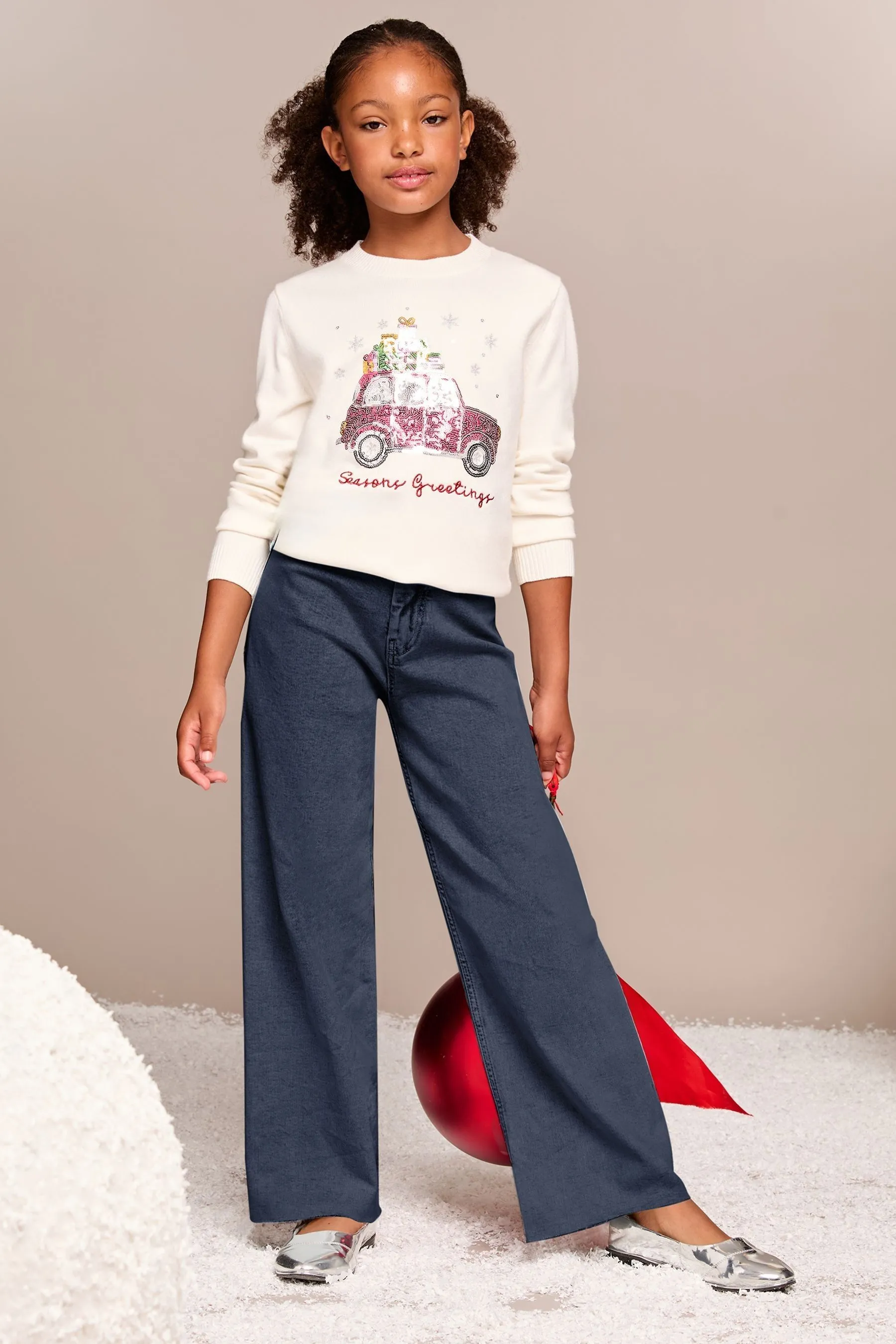 Lipsy Natale Maglione lavorato a maglia (5-16anno)    
