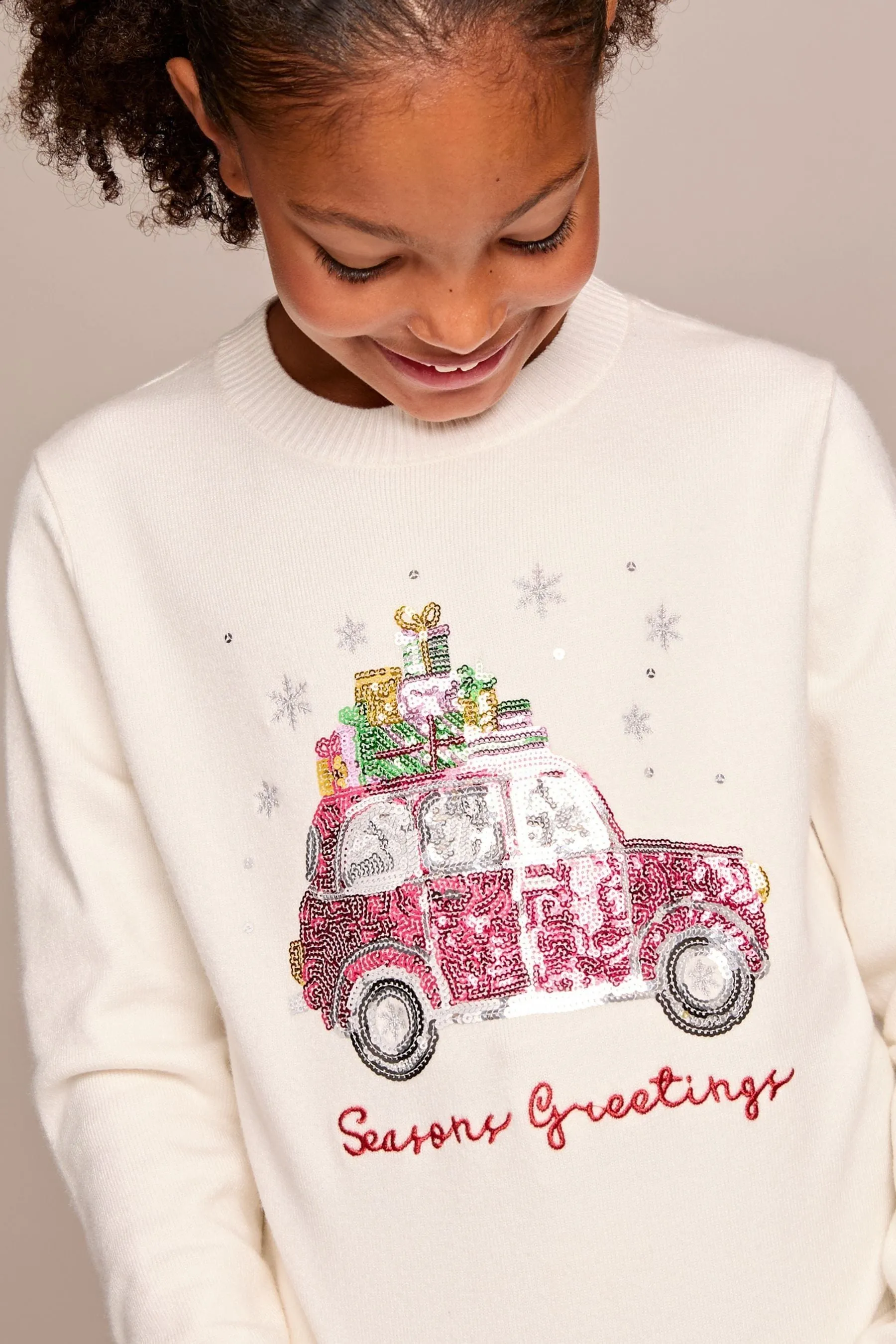 Lipsy Natale Maglione lavorato a maglia (5-16anno)    