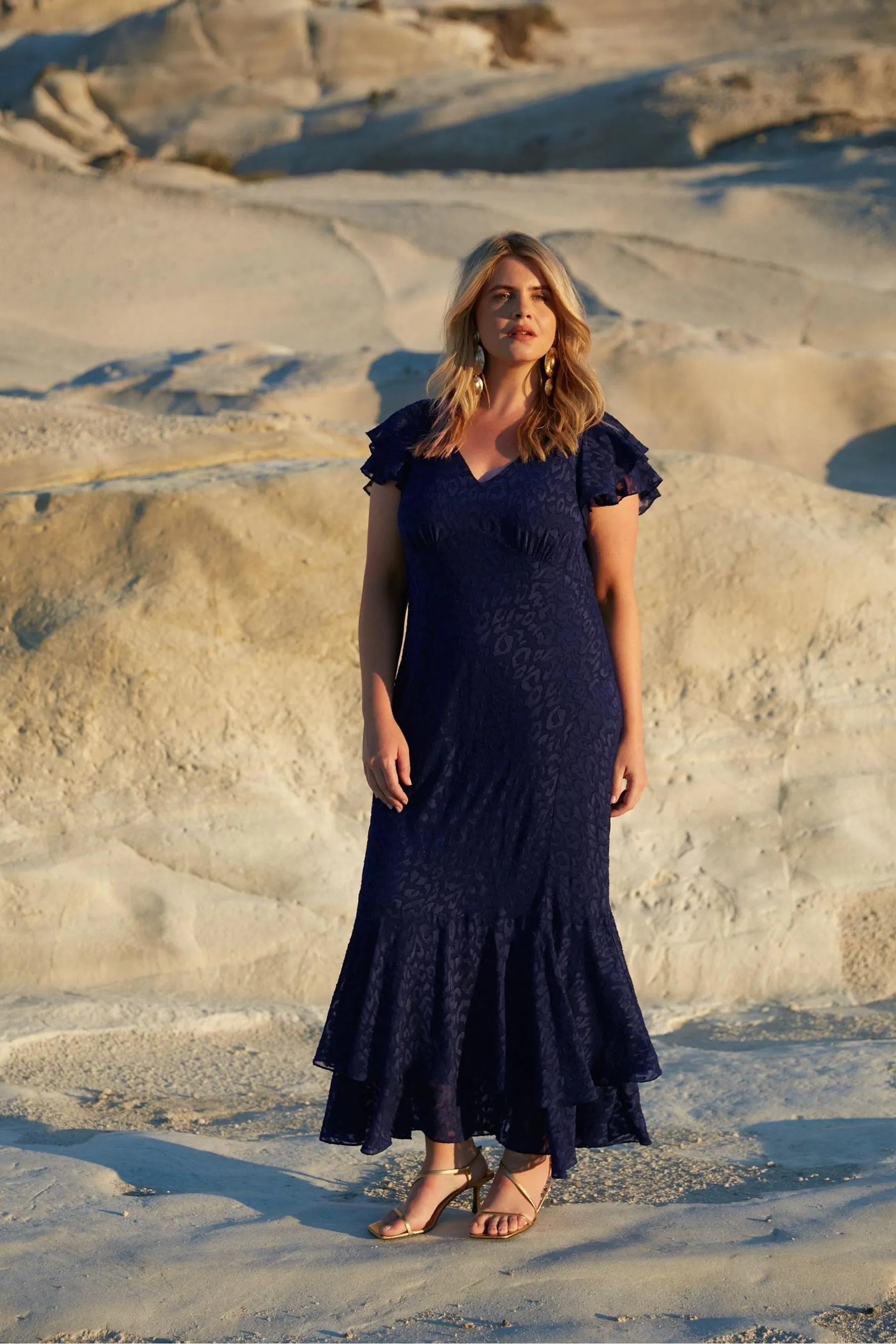 Live Unlimited Curve - Animal - Abito maxi Ruches spalle scoperte