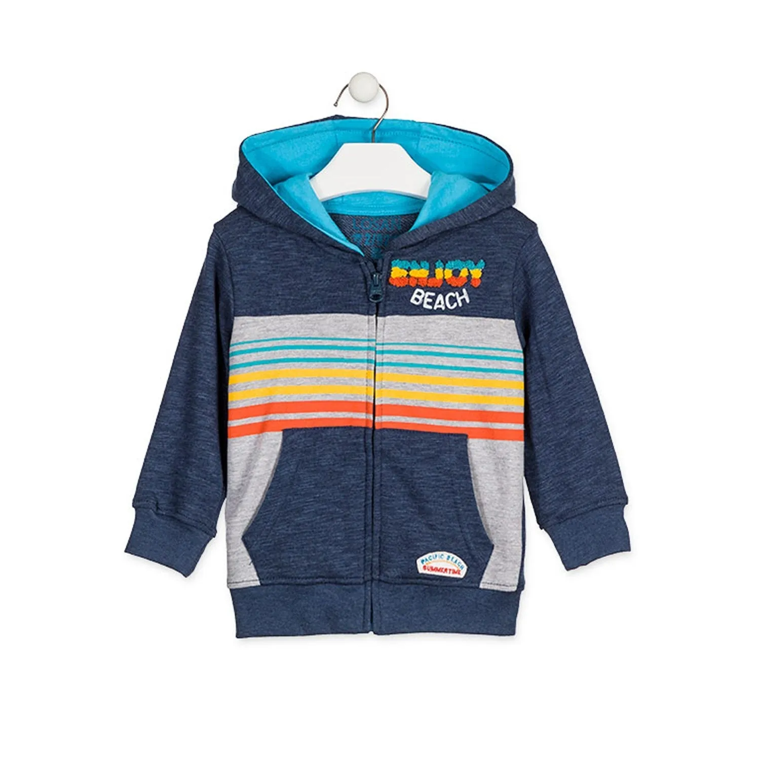 Losan - Felpa a Righe con Cappuccio Bambino Junior
