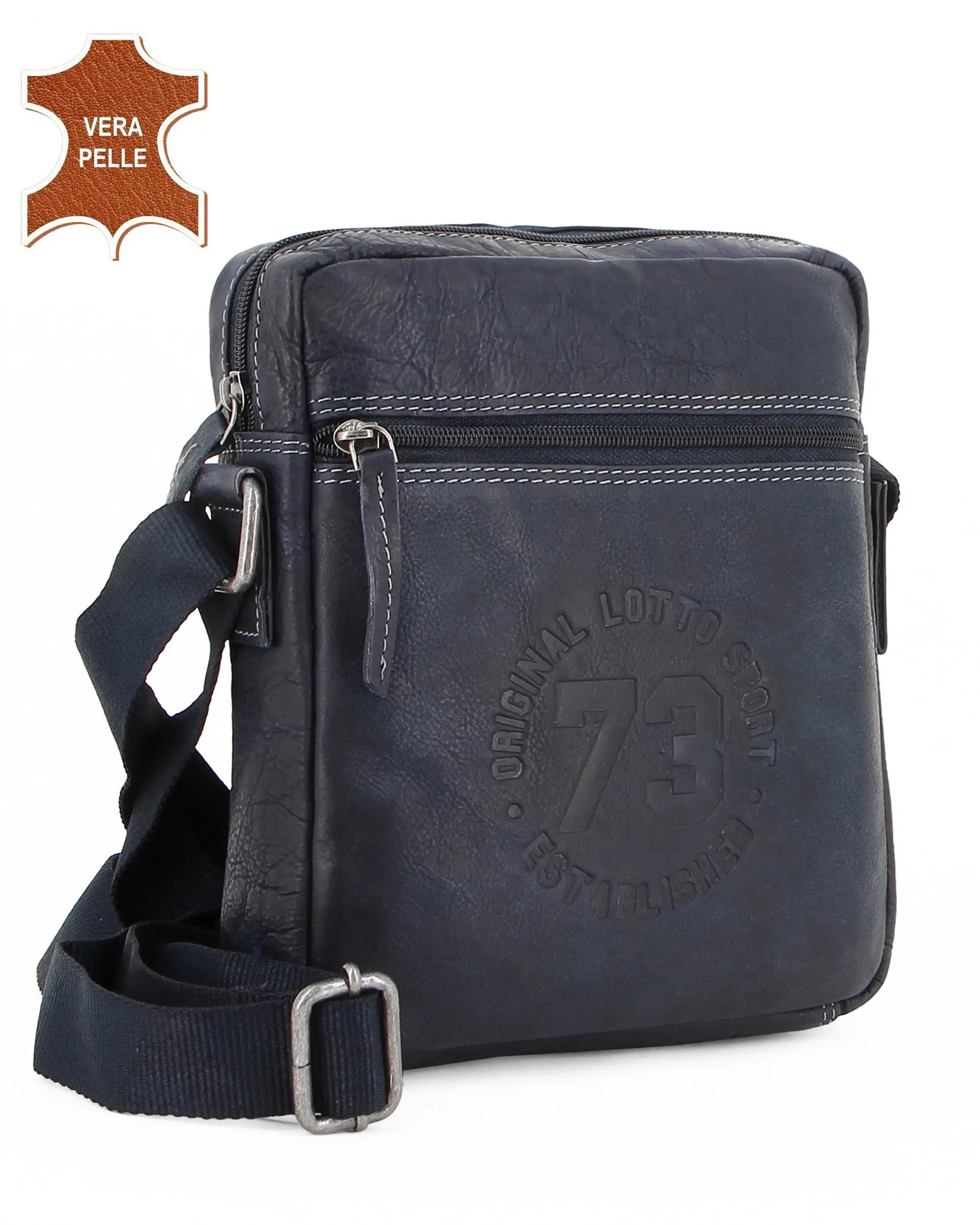 LOTTO - Borsello blu in VERA PELLE con tasca frontale                                            Previous productLOTTO - Borsell