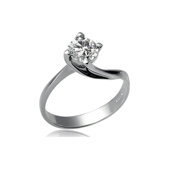 LUCE DI DONNAORO Anello Solitario Valentino 0.05ct in Oro 18kt