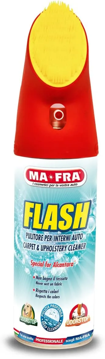 Ma-Fra, Pulitore Flash Interni, a Secco, Adatto a Tessuto, Velluto e Alcantara, Neutralizza gli Odori, 400ml
