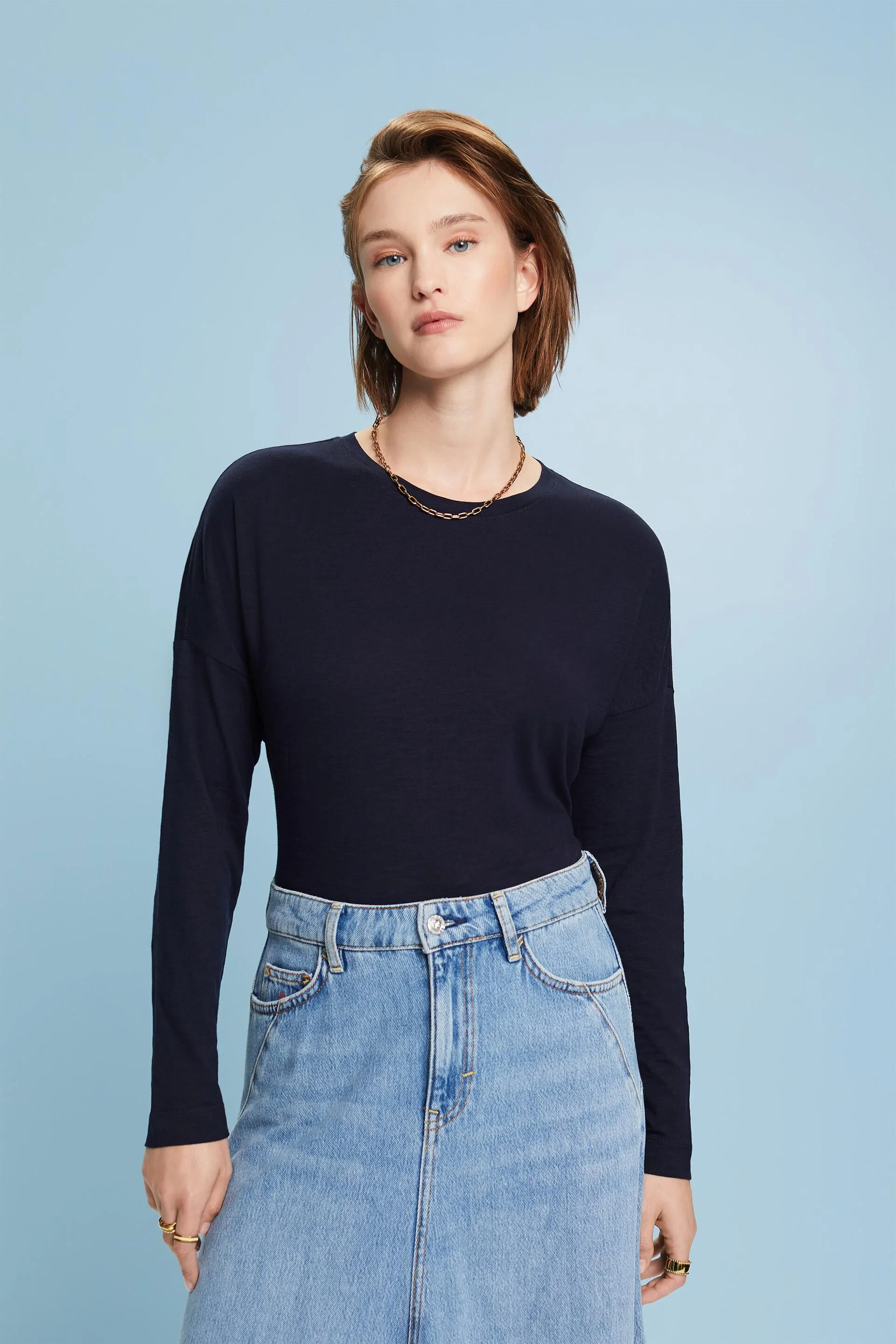 Maglia basic a maniche lunghe in jersey