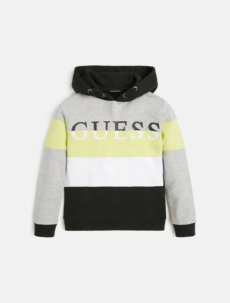 Maglia In Felpa Guess - Grigio Giallo
