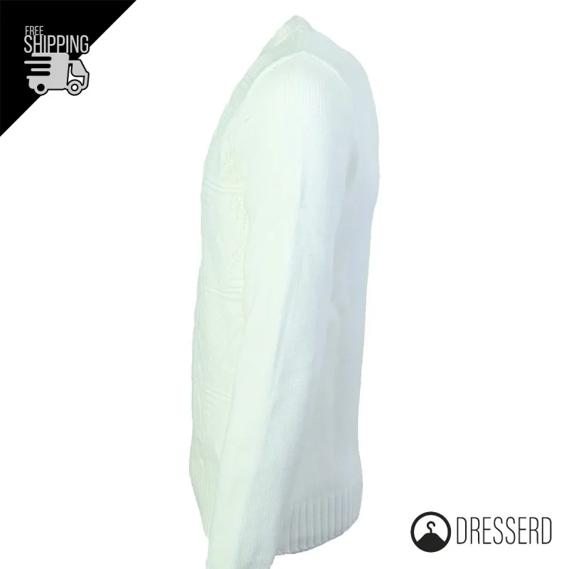 Maglia Uomo Invernale Dresserd Maglione girocollo trama lavorata