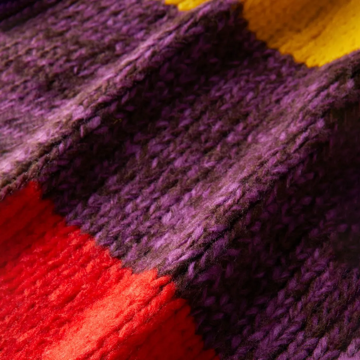 Maglione A Collo Alto In Maglia Spessa, Giallo