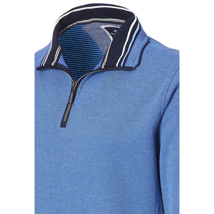 Maglione Baileys con zip a pois testurizzati Blu