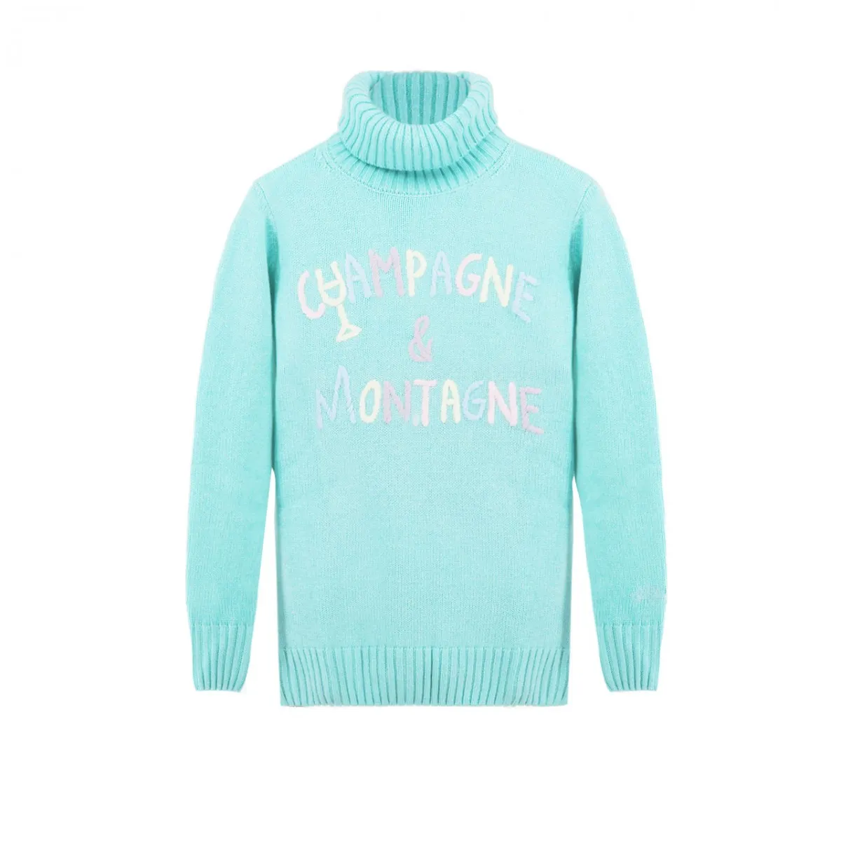 Maglione Con Collo Alto Champagne & Montagne, Verde