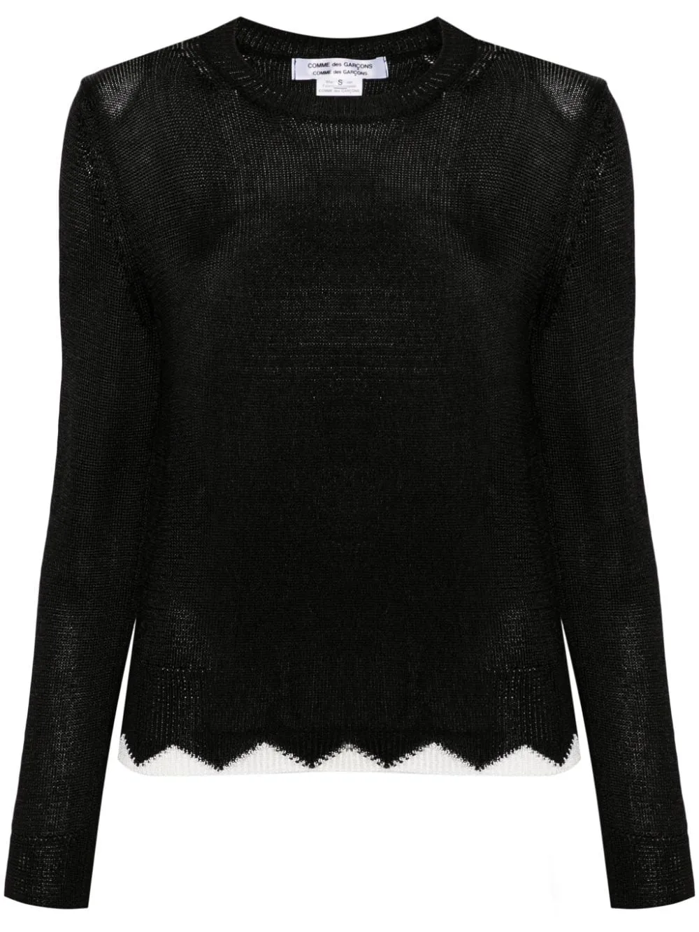 Maglione con dettagli a contrasto in nero - donna