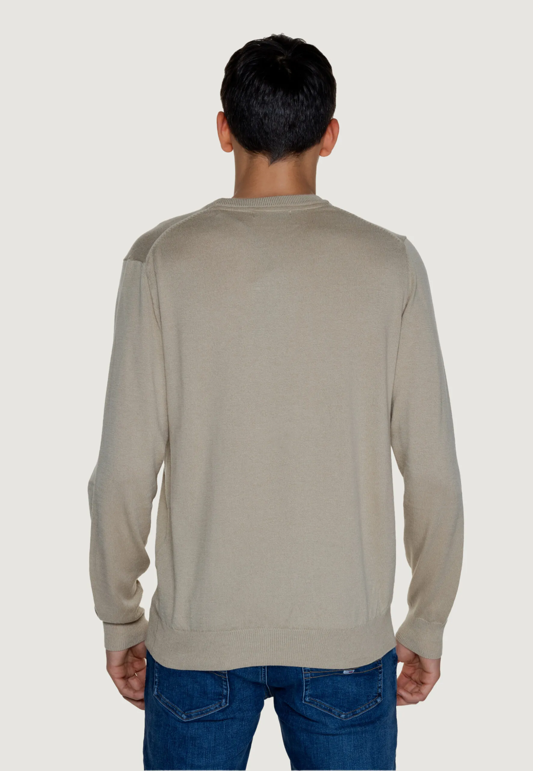 Maglione Guess DANIEL CN LS BASIC Beige chiaro