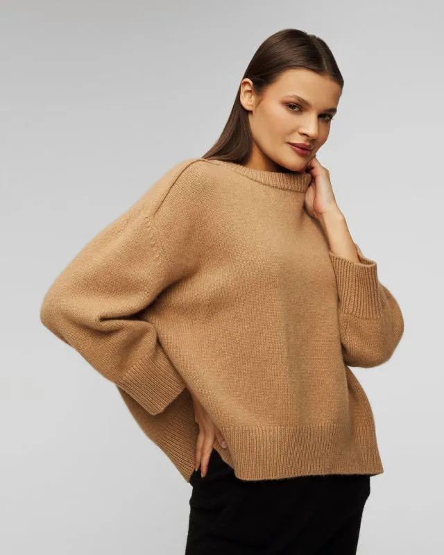 Maglione marrone in cashmere da donna Kujten Diane