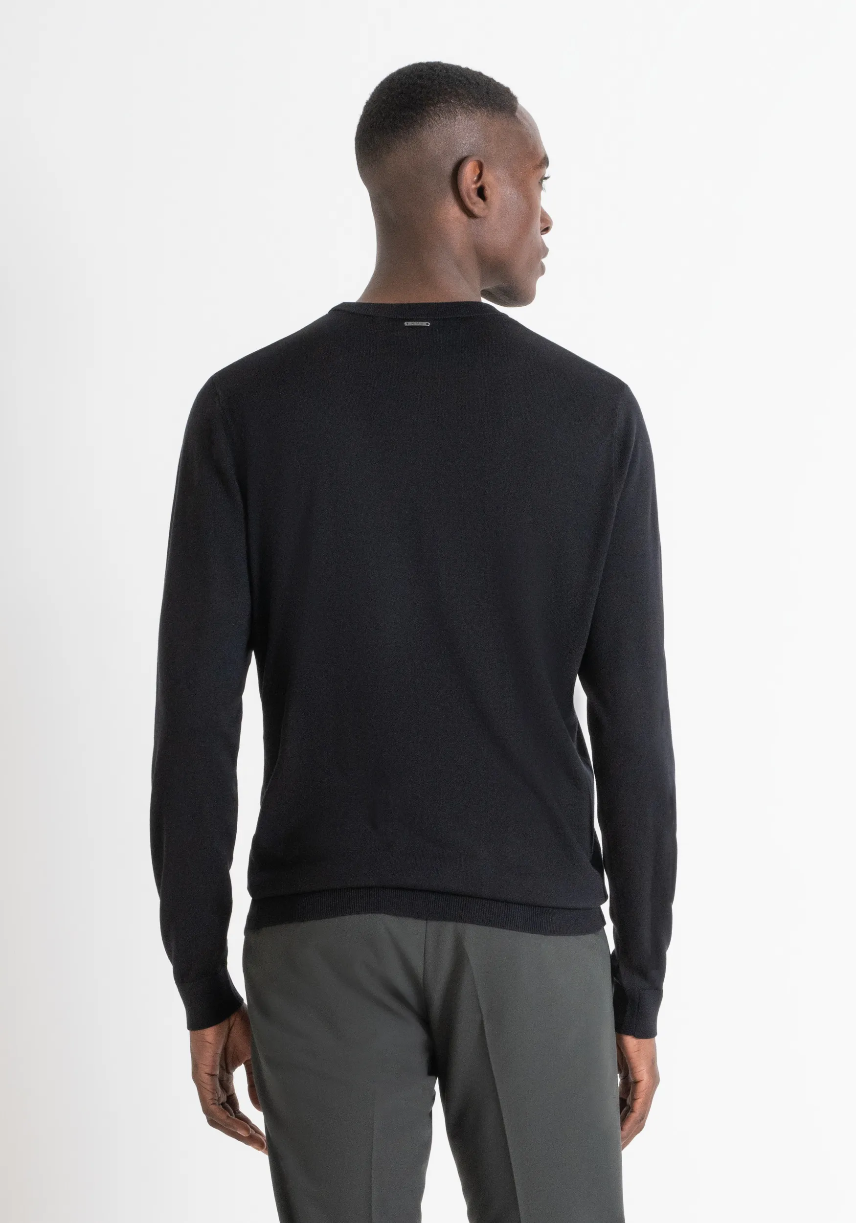 MAGLIONE REGULAR FIT IN MISTO LANA
