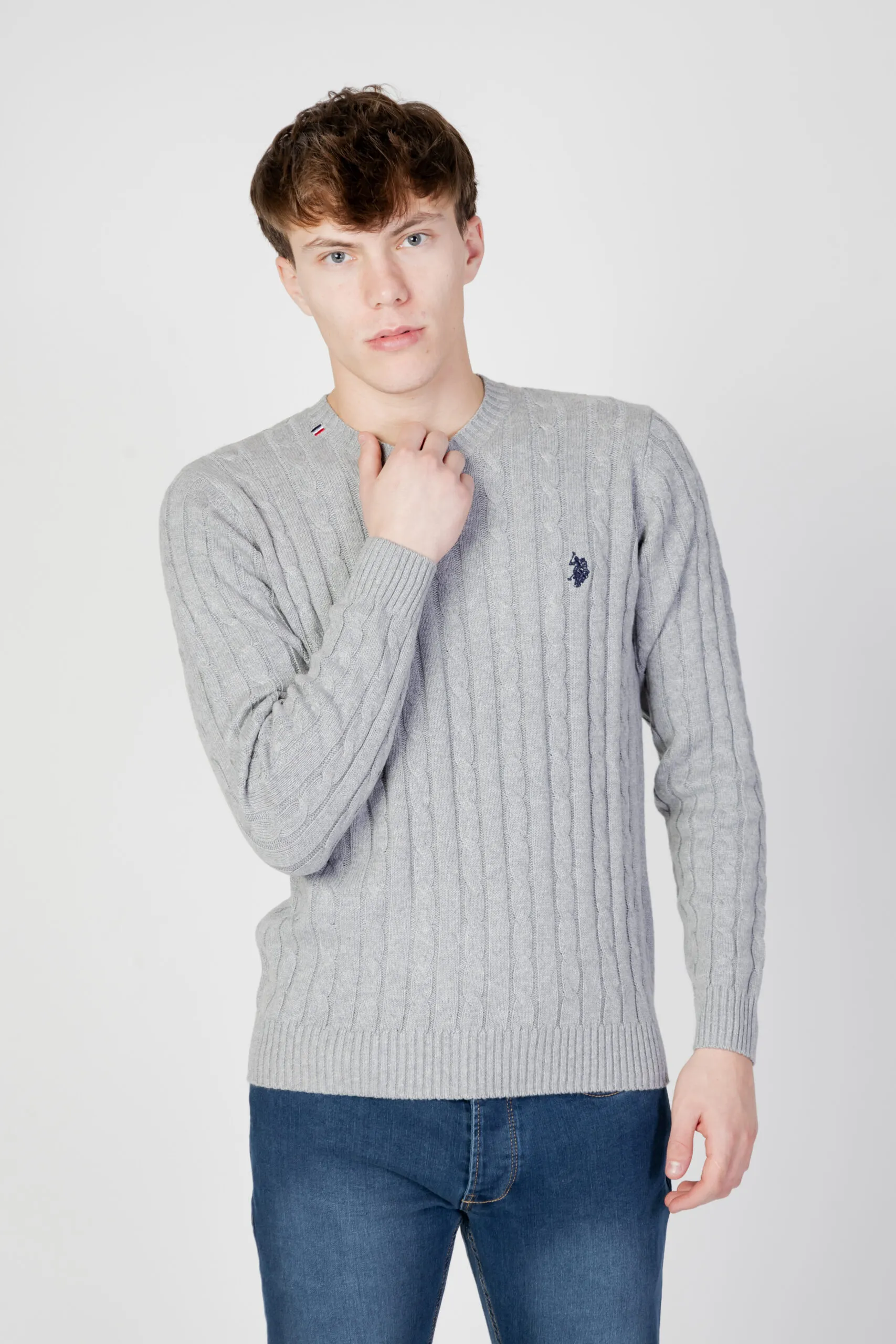 Maglione U.S. Polo Assn. bert eh03 Grigio Chiaro
