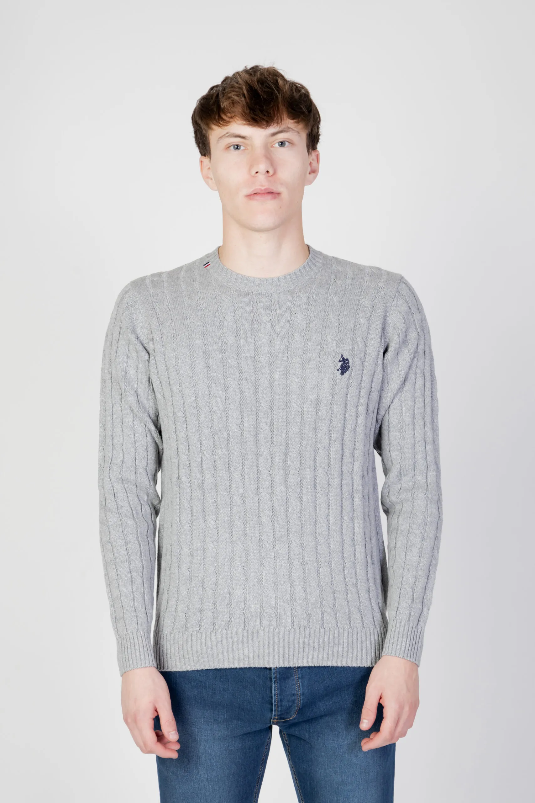 Maglione U.S. Polo Assn. bert eh03 Grigio Chiaro