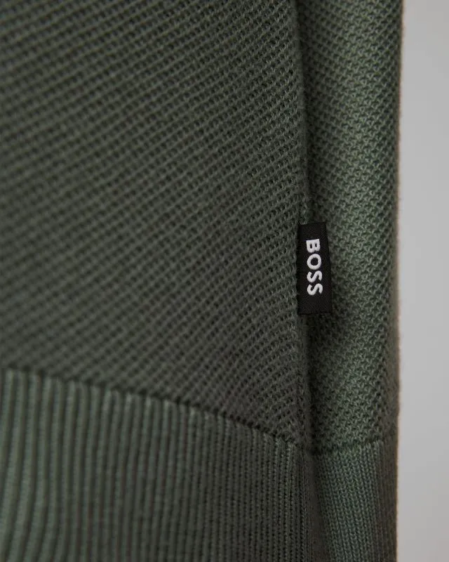 Maglione verde oliva da uomo Hugo Boss Trapani