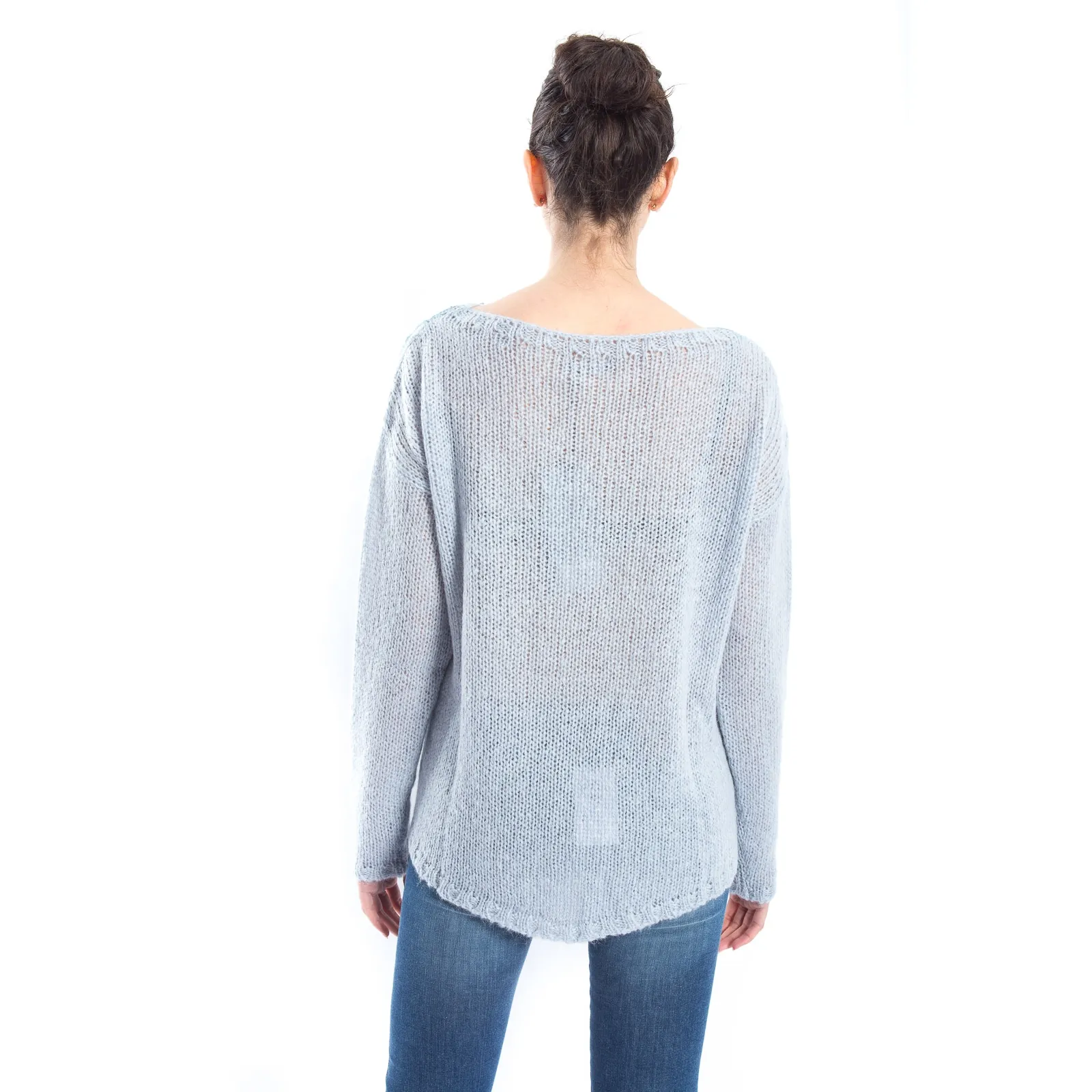 MARYLEY Maglia traforata FANTASY BLU Art. 5IB89E