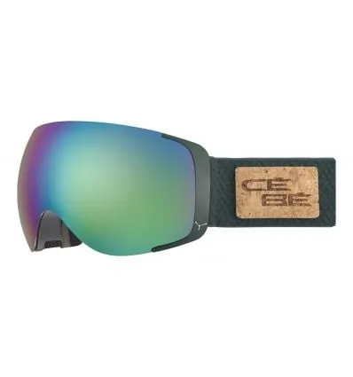 Maschera da sci Cébé Exo OTG (verde opaco, mimetico, marrone, marrone, blu Flash Cat.3 - ambra, specchio Flash Cat.1)