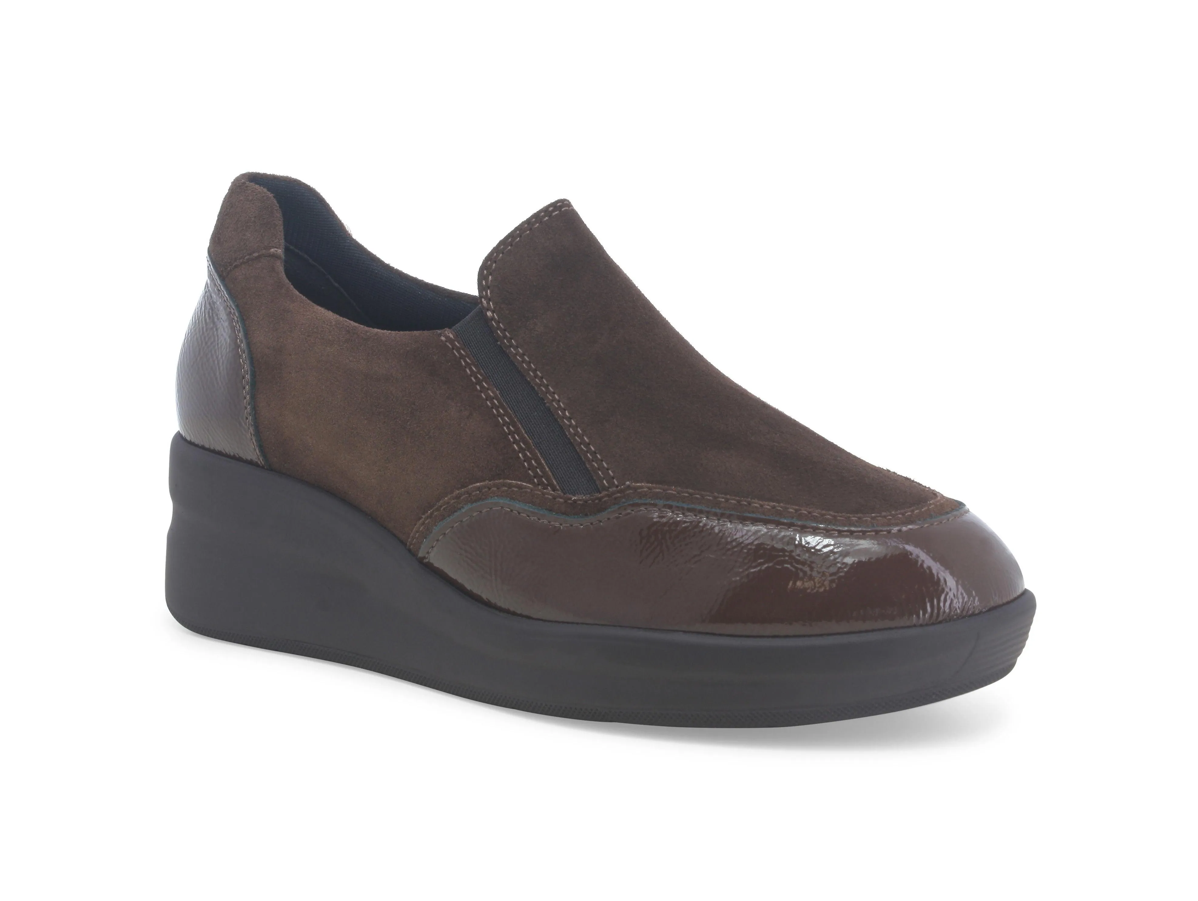Melluso Slip-on 2 Elastici Zeppa Comoda Tomaia Camoscio