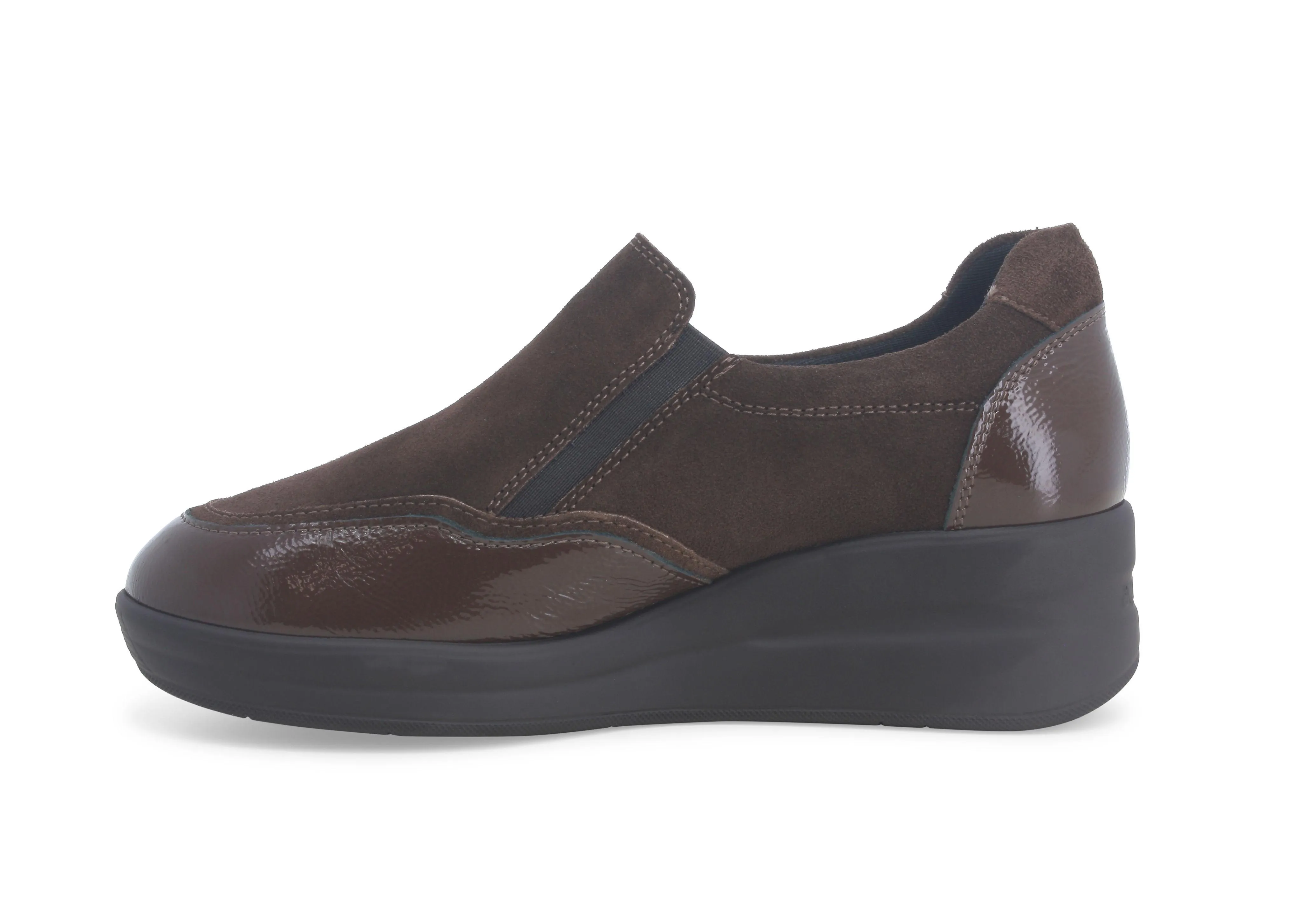 Melluso Slip-on 2 Elastici Zeppa Comoda Tomaia Camoscio