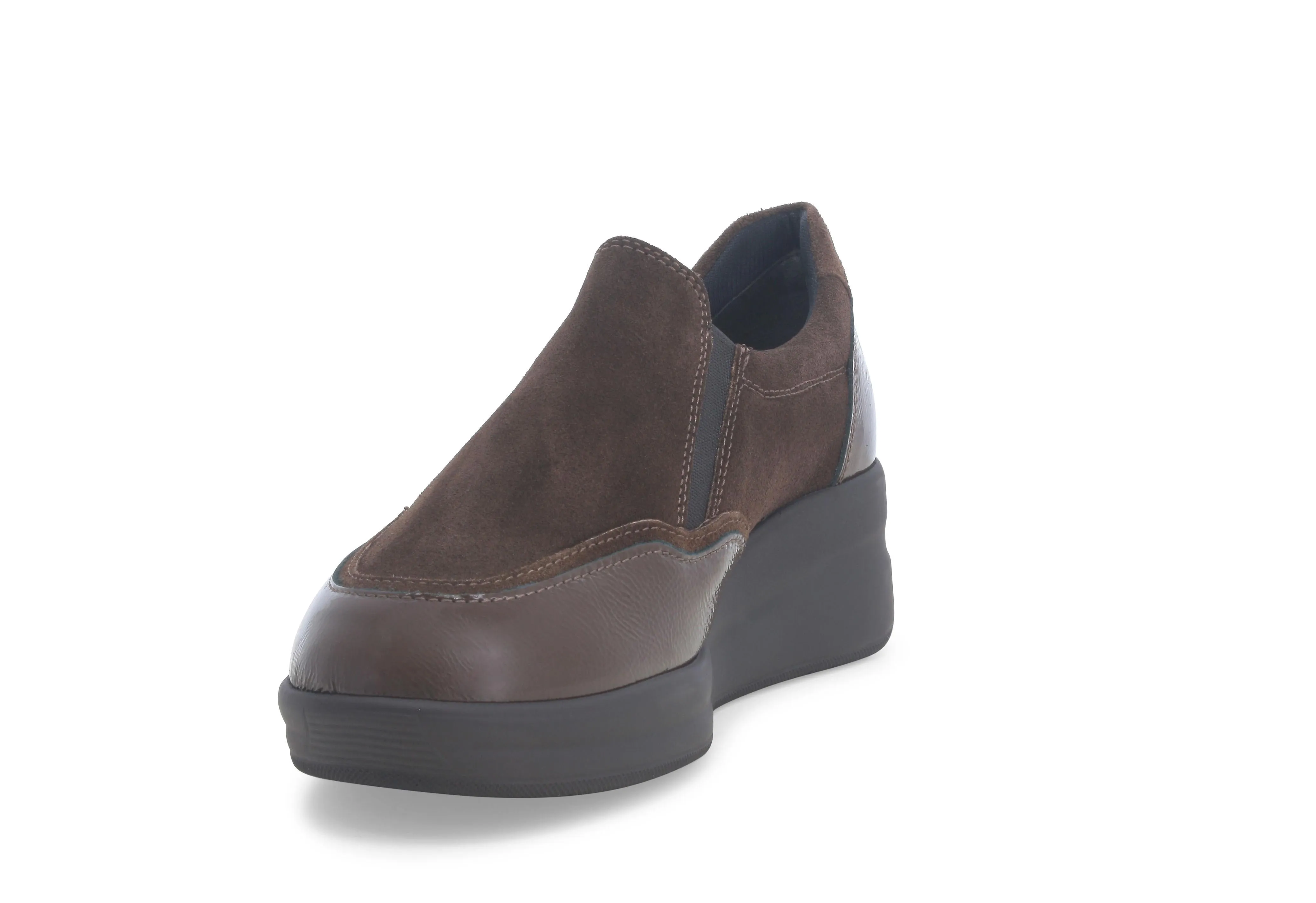 Melluso Slip-on 2 Elastici Zeppa Comoda Tomaia Camoscio