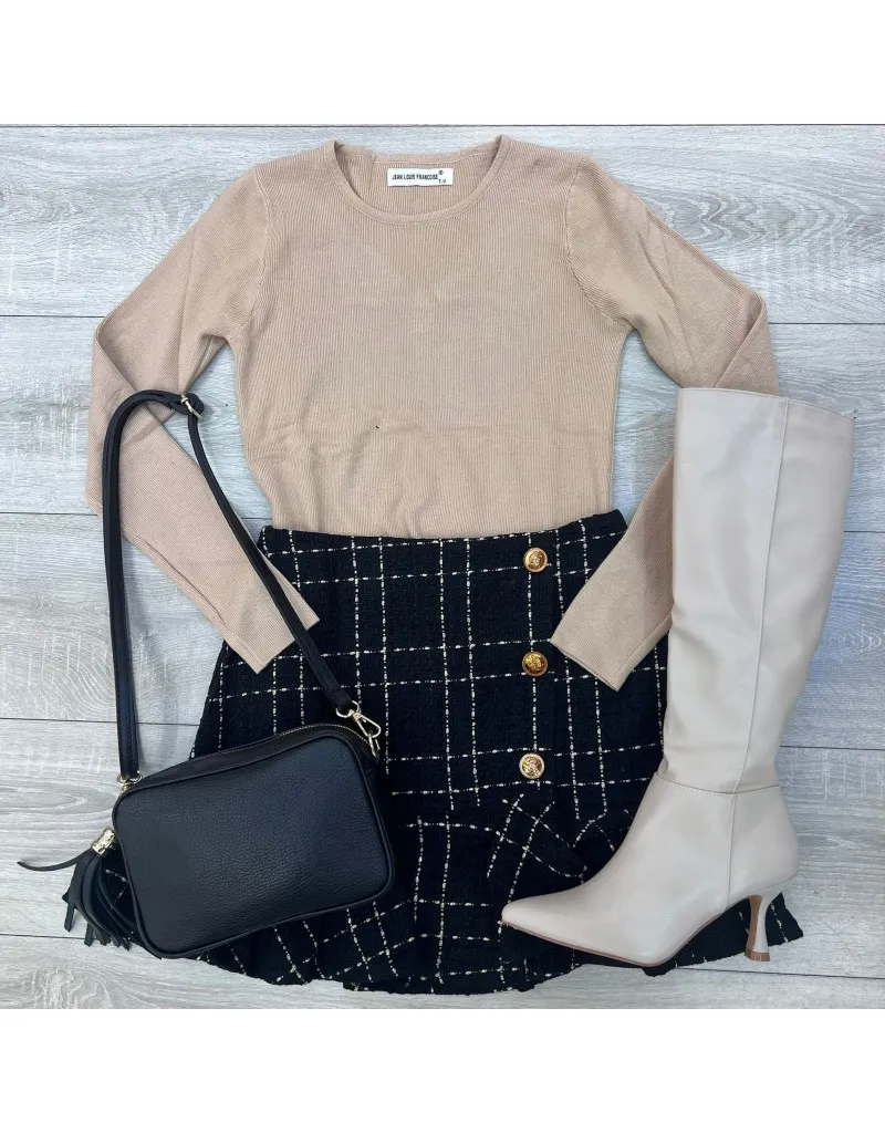 MINIGONNA  SHORT A QUADRI