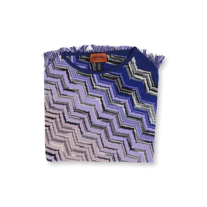 Missoni poncho multicolore frange   