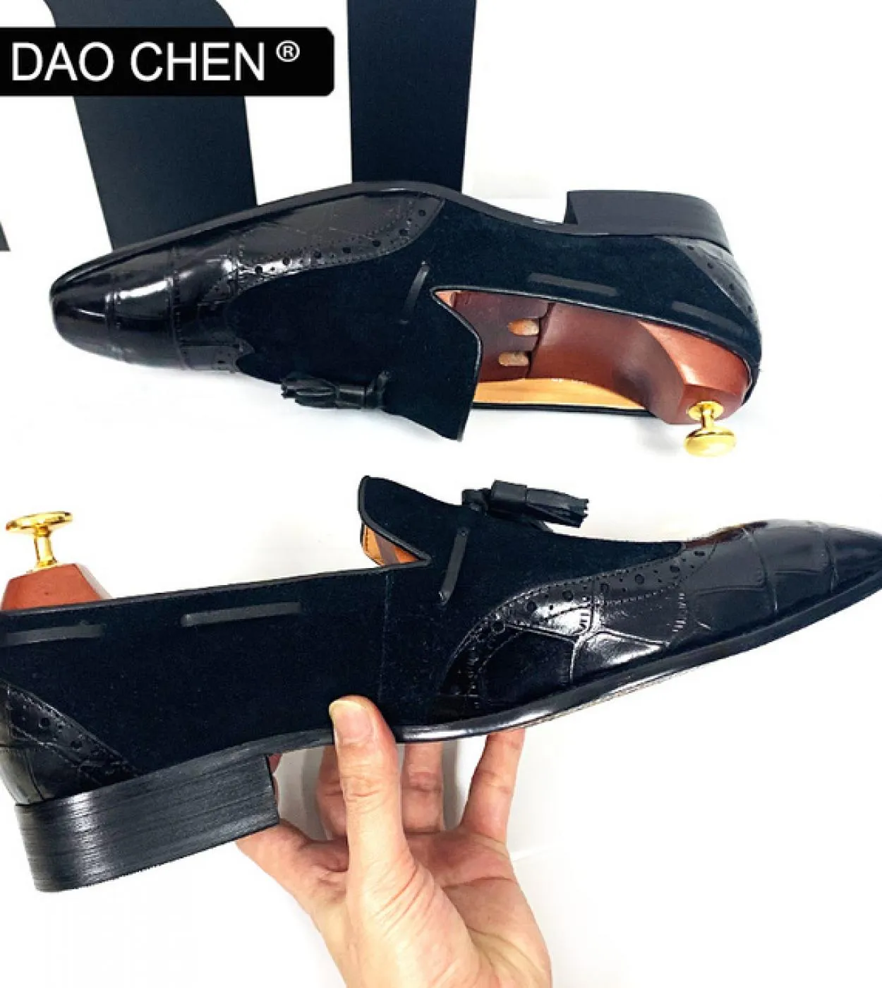Mocassini da uomo Scarpe da uomo italiane in vera pelle Scarpe eleganti da uomo in vera pelle di lusso Scarpe casual in vera pel