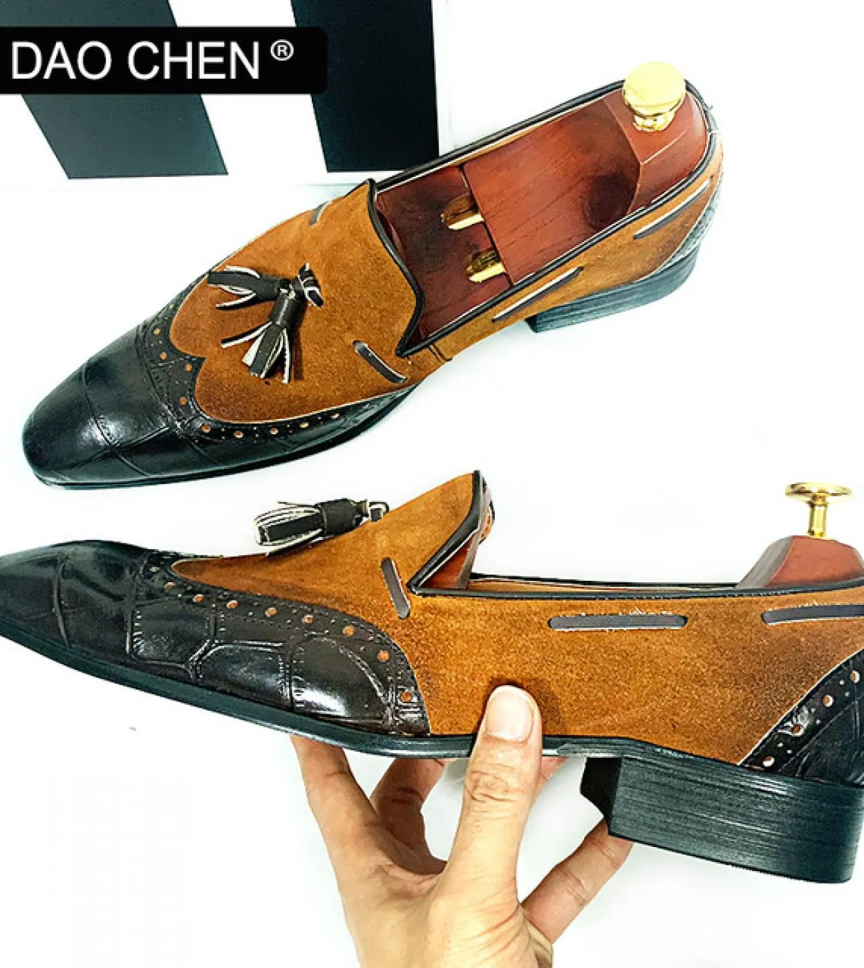 Mocassini da uomo Scarpe da uomo italiane in vera pelle Scarpe eleganti da uomo in vera pelle di lusso Scarpe casual in vera pel
