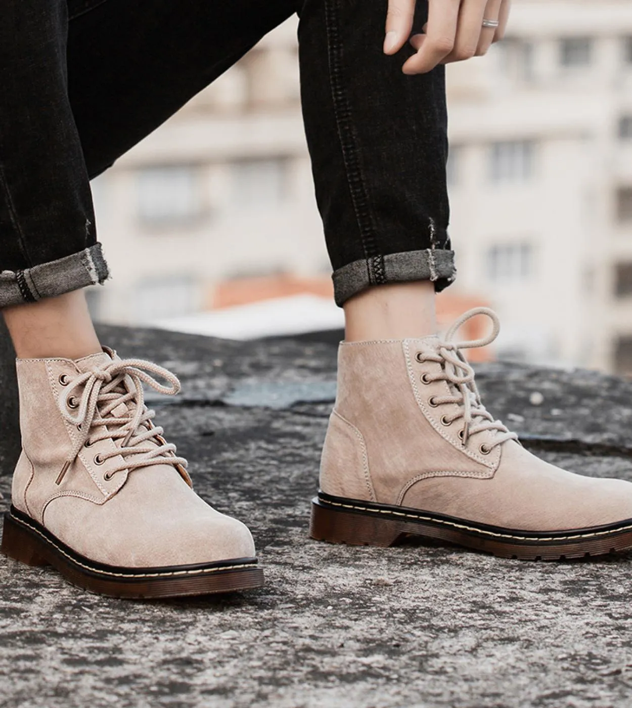 Mocassini estivi da uomo A con taglia Sneaker Scarpe da uomo Casual Sneakers da uomo genuino per un comodo vintage Tenis High Fo