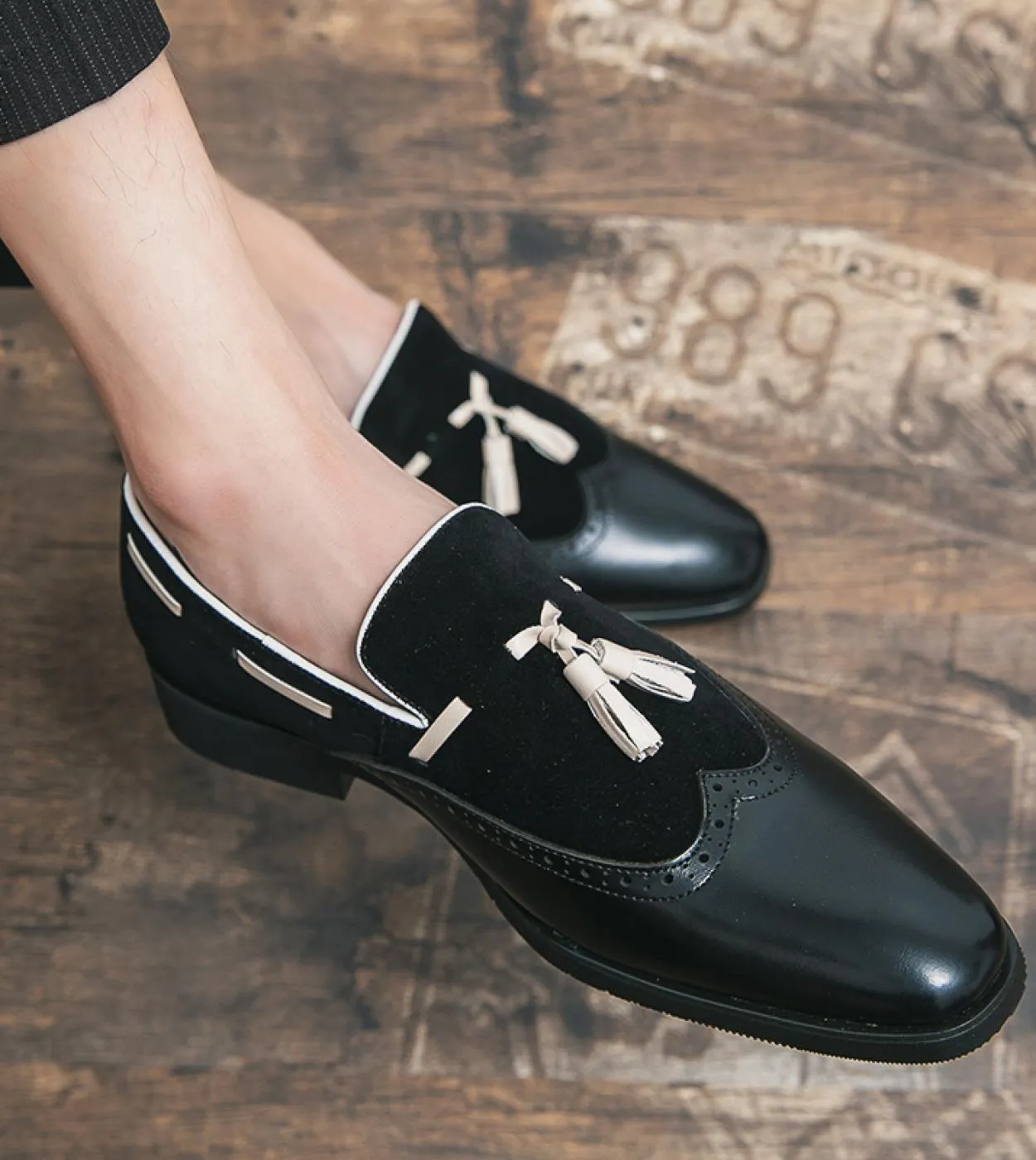 Mocassini Scarpe da uomo Brock Nappa a punta Moda Scarpe in pelle Casual Festa di nozze Slip On Scarpe eleganti Designer di luss