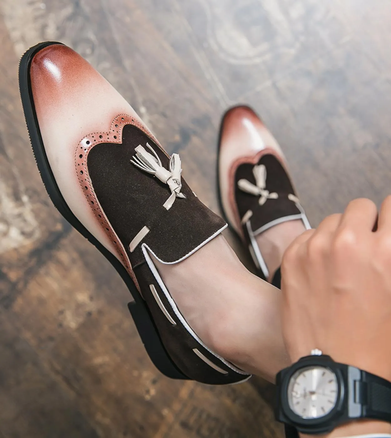 Mocassini Scarpe da uomo Brock Nappa a punta Moda Scarpe in pelle Casual Festa di nozze Slip On Scarpe eleganti Designer di luss