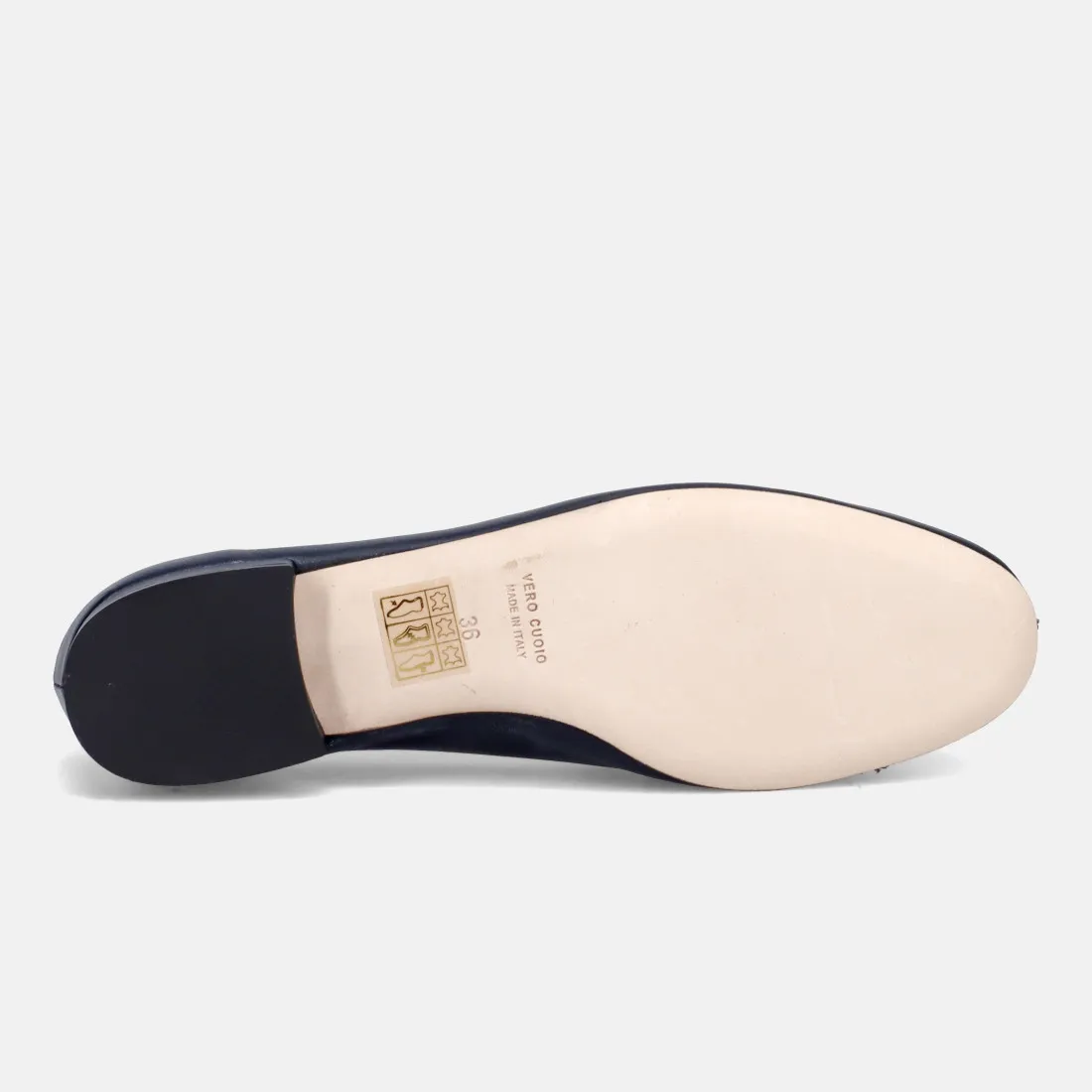 Mocassino da donna Status in pelle blu con accessorio